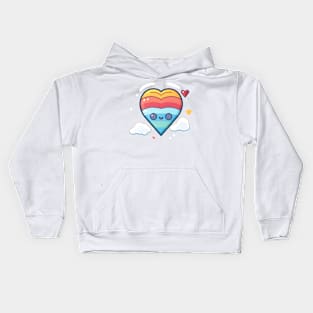 Happy Rainbow Heart Kids Hoodie